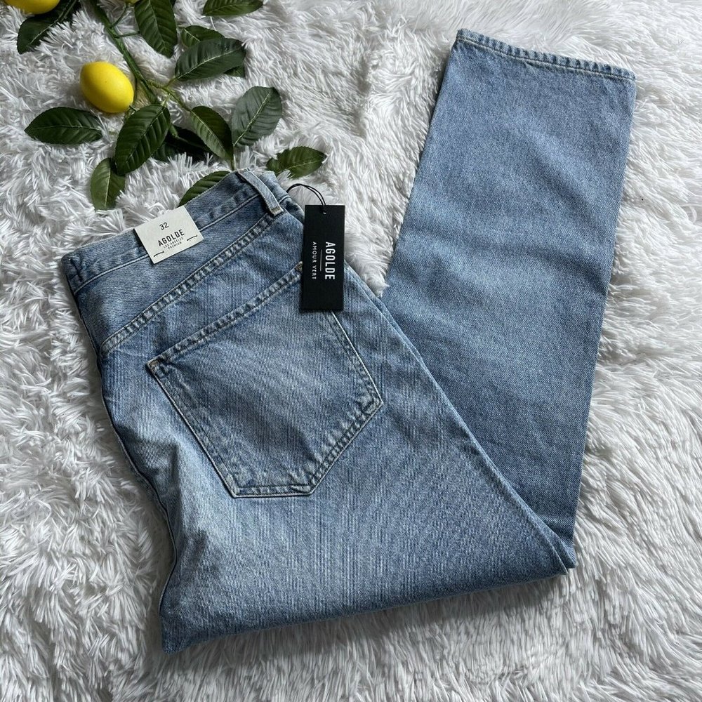 💙 AGOLDE Riley Hi Rise Straight Crop In Vision 32 💙 - Picture 2 of 7